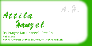 attila hanzel business card